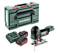 Scie sauteuse sans fil Metabo STA 18 LTX 150 BL 18 V 150 mm sans balais + 2 batteries LiHD 5,5 Ah + chargeur + Metabox