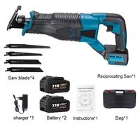 Scie sauteuse sans fil - Outil de coupe électrique - 900 W - 2 batteries - 4 lames de scie - Mandrin de serrage à auto-verrouillage - Pour bois, métal et tuyaux en eau