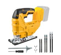 Scie sauteuse sans fil pour batterie Dewalt 18 V 20 V, 800 W 2700 tr/min, coupe biseautée à 45°, 4 actions orbitales, avec lames de scie sauteuse pour coupe droite/courbe/cercle