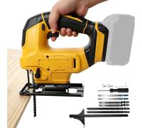 Scie Sauteuse Sans Fil pour DeWalt batterie 18-20V (Sans batterie) | Scie Sauteuse Orbitale Électrique Sans Charbon 720 W, Angle De Coupe en Biseau ±45°, avec 6 T Lames À Emmanchement