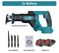 Scie sauteuse sans fil - Scie électrique portative - 3 000 tr/min - Pack standard