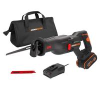 Scie sauteuse sans fil WORX WX516, 20V, incluant une batterie 4Ah, un chargeur rapide et une lampe LED