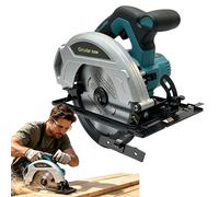 Scie sauteuse sans fil ZELURXX 21V, scie circulaire manuelle 1200W, lame de scie de 185mm, profondeur de coupe de 60mm, avec 2 batteries de 3,0Ah, pour bois, PVC, MDF