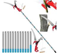 Scie télescopique à main et ciseaux de taille 2 en 1, Cutter de jardin pour branches jusqu'à 30 mm, extensible de 82-528 cm, idéal pour jardinage et taille