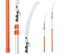 Scie télescopique SILKY Forester 4500 3 pièces 2,2–4,5 m | Lame de scie à traction 380 mm 7,5 Z/30 mm Mirai-Me | Perche ovale en aluminium, double verrouillage | Pointe en faucille, compacte 2,2 m | H