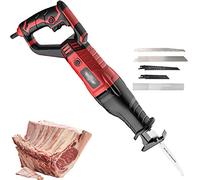 Scie Viande Os Electrique Portable Durable Scie à Os de Boucher Professionnels pour Couper Les Os et Viande Congelée Multifonction Scie Sabre avec 4 Lames de Scie