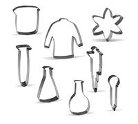Science Chemisty Lot de 8 emporte-pièces en acier inoxydable