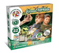 Science4you Tatouages Éphémères Jurassiques pour Enfants - Tatouage avec les Dinosaures de Jurassic World, Créez le vôtre Tattoo Temporaire, Joeut, Jeu de dinosaure, Cadeau pour Garçon et Fille 6+ ans