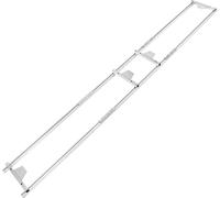 Scierie à chaîne - Guide-chaîne pour la coupe de troncs - Longueur 270 cm - Alliage d'aluminium - Épaisseur de coupe réglable - Traverses renforcées - Avec gants - Argent