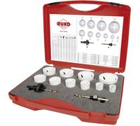 RUKO 126303 Hole saw set 12-piece 19 mm, 22 mm, 25 mm, 29 mm, 35 mm, 38 mm, 44 mm, 51 mm, 57 mm, 64 mm cobalt 1 Set