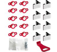 Scilm Crochets magnétiques pour socle de cuisine en bois - Kit de 10 aimants + 8 crochets pied + levier - Compatible avec pieds de diamètre de 28 à 30 mm et règle diamètre 49/50 mm