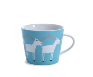Scion Living - Keith Brymer Jones Collaboration Range - Mug en céramique Marty Moose - Aqua/Frost - 350 ml