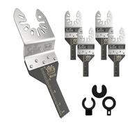 Scitik Lot de 5 lames oscillantes étroites de 1 cm pour outils multifonctions bimétalliques pour espaces restreints, lames de scie de précision pour bois, PVC, cloison sèche, aluminium et métal fin