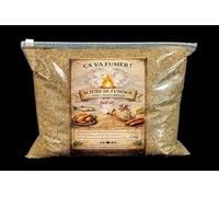 Sciure de Fumage 1KG 100% Chêne - Sac à Curseur refermable - Granulométrie de 0,3 à 1mm pour Fumage à Froid et à Chaud - Adaptée aux générateurs et fumoirs