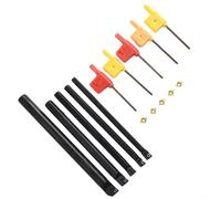 SCLCR06 Ensemble de porte-outils de tour S06K S07K S08K S10K S12M compatible avec inserts en carbure CCMT0602 Kit d'outils de filetage interne
