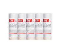Scley Film de protection, film anti-poussière largeur 140cm, longueur 20m, 5 unités de bâches en plastique, transparent, film de masquage pour rénovation et déménagement, A0450-660514
