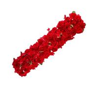 Sclmgo Rangée de Fleurs En Soie Arrangement Floral Centre de Table Toile de Fond Murale Guirlande de Roses Adapté pour La Saint-valentin et La Chambre, Rouge