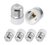 SCNNC Adaptateur de Douille E27 Vers E14, Convertisseur de Douille E27 vers E14 pour Ampoule LED Incandescente Halogene Adaptateur Convertisseur Douille, 6 Pièces