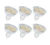 SCNNC MR16 Ampoule GU5.3 LED 12V 5W Blanc Chaud 3000K 500LM Non Dimmable | Equivalent à 50W Halogène, Ampoule Spot LED MR16 GU5.3 pour Plafonnier, Éclairage Paysager, 6 Pièces