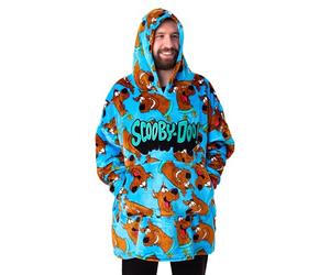 Scooby Doo Plaid à Manches Homme - Imprimé Visages Hoodie Sweat Polaire | Vanilla Underground, Poche Kangourou, Matière Peluche, Imprimé Intégral, Noël, Cadeau Homme, Cadeau d'Anniversaire