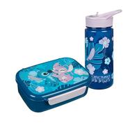 Scooli - Disney Stitch Set de Vaisselle pour Enfants - Set composé d'une boîte à Pain et d'une Gourde - pour Enfants à partir de 4 Ans - en Plastique - sans BPA