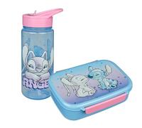 Scooli - Set Stitch pour Enfants : boîte à goûter + Bouteille, Parfait pour école/crèche, dès 4 Ans, Plastique léger et sûr
