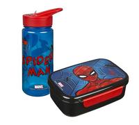Scooli - Spider Man Set de Vaisselle pour Enfants - Set composé d'une boîte à Pain et d'une Gourde - idéal pour l'école ou Le Jardin d'enfants - à partir de 4 Ans - en Plastique - sans BPA