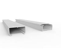 SCOS Smartcosat Goulotte de câble, 120x60 mm, 1 x 2 m, Blanc, à Visser - Made in Germany, Atelier, Local Technique, intérieur et extérieur