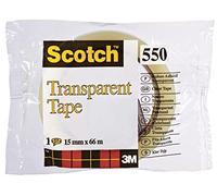 Scotch Ruban adhésif 550 transparent 15 mm x 66 m film