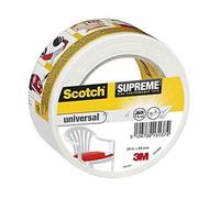 Scotch 19500185798 Suprême Ruban Toilé De Réparation Ultra Résistant 25 M X 48 Mm 1 Rouleau Blanc
