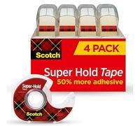Scotch 4198 Lot de 4 rouleaux de ruban adhésif avec finition transparente, 50% plus adhésif, préféré de confiance, 3,/10,2 x 650 cm