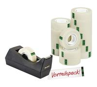 3M Scotch C38 Dérouleur de table noir + 14 rouleaux de ruban adhésif Scotch Magic A Greener Choice 19 mm x 33 m x4 morceau