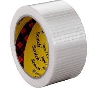 3M Scotch ruban adhésif filamentaire 8959, transparent, 50 mm x 50 m, 0,145 mm, emballage individuel x12 morceau