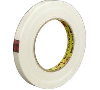 3M Ruban adhésif filamentaire 8981 transparent 25 mm x 50 m 0,168 mm – 2 pièces