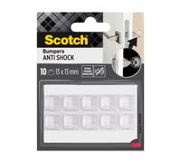 Scotch® Amortisseurs carrés adhésifs translucides - 13 x 13 x 6 mm