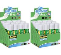 Scotch Bâton de Colle Permanente - 12 Bâtons de 40g - Utilisation Générale pour la Maison, l'Ecole ou le Bureau