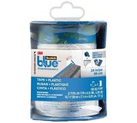 3M ScotchBlue Film de masquage pour peintre avec ruban adhésif en distributeur PTD2093EL-24-S, 60,9 cm x 27,4 m x6 morceau