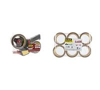 Scotch BP974 Heavy Dévidoir de ruban d'emballage avec 2 rouleaux de ruban 50 mm x 66 & 3M C5066SF6 Lot de 6 Rubans adhésif d'emballage en polypropylène 50 mm x 66 m Havane