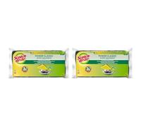 Scotch-Brite Classic Éponge à Récurer en Cellulose Non Rayante - 3 Pièces - Tampon à Récurer Très Absorbant Indiqué pour Les Tâches de Nettoyage Quotidiennes, Vert - Classic (Lot de 2)