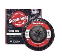 Scotch-Brite Clean and Strip XT Pro Disque de décapage pour rouille et peinture Diamètre 11,4 cm Filetage à changement rapide 5/8-11 Carbure de silicium extra épais