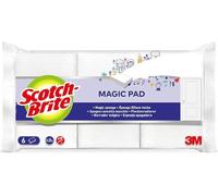 Scotch-Brite Éponge magique efface tache, 6 par lot - Élimine les taches et les saletés tenaces sans produits chimiques, Blanc