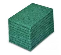 Scotch Brite Lot de 10 tampons à récurer Robustes pour Le Nettoyage de la Vaisselle, de la Cuisine et des grilles métalliques Vert 15,2 x 10,2 x 0,8 cm