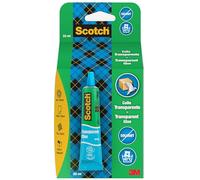 Scotch Colle Transparente, Usage Domestique, 1 Tube, 30 ml, Sans Solvant | Adhérence Permanente Forte pour Projets Artistiques, de Bureau et Scolaires ; Facile à Nettoyer, Non Toxique et à Base d’Eau