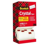 Scotch Crystal Ruban Adhésif Transparent, Multi-Pack, 14 Rouleaux, 19 mm x 33 m - Ruban Adhésif Transparent à Usage Général pour l'Ecole, la Maison et le Bureau