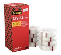 Scotch Ruban adhésif Crystal transparent 19 mm x 33 m – Lot 7+1 gratuit