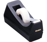 Scotch Distributeur de Ruban Adhésif Rechargeable C38, Noir - Idéal pour l'École, la Maison et le Bure