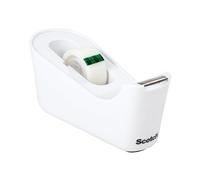 Scotch Distributeur de ruban adhésif C18 - Blanc métal et plastique + 1 rouleau Magic 19 mm x 33 m