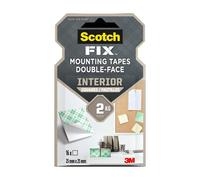 SCOTCH - Ruban adhésif découpé - Double-face - Carré - 25 x 25 mm - Lot de 16