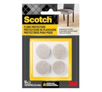 Scotch Felt Pads, Felt Furniture Pads for Protecting Hardwood Floors, Round, 1 in. Diameter, Beige, 16 Pads