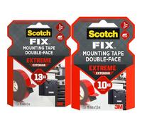 Scotch-Fix Ruban de fixation Extrême pour extérieur, 19mmx5m, 1 rouleau/paquet & Scotch-Fix Ruban Adhésif Double Face de fixation Extrême pour Extérieur, 19 mm x 1,5 m